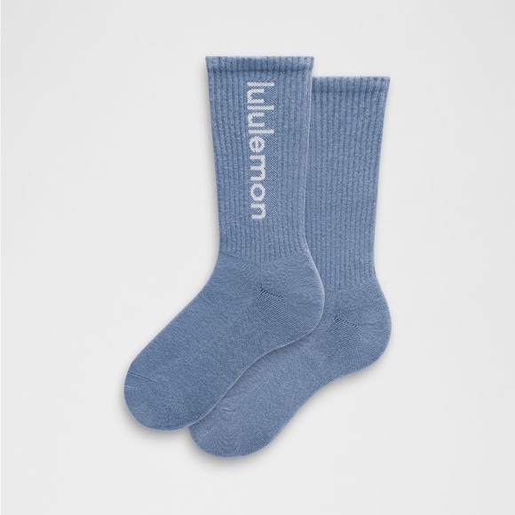 NWT Womens Size L Lululemon Daily Essential Socks WSDN/WHT - Picture 1 of 6